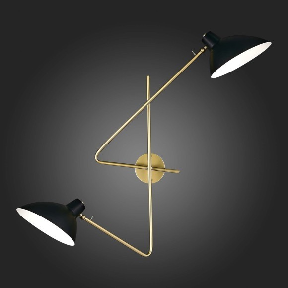 SL1803.201.02 Бра ST-Luce Золотистый, Черный/Черный E27 2*60W JARRO SL1803.201.02 Бра ST-Luce Золотистый, Черный/Черный E27 2*60W JARRO