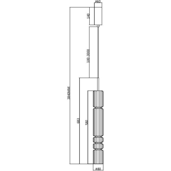 Подвесной светильник Maytoni MOD272PL-L12CH3K