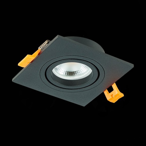 ST251.408.01 Св-к встр. Черный GU10 1*50W  IP20 L92xW92xH27 220V Без ламп Встраиваемые светильники