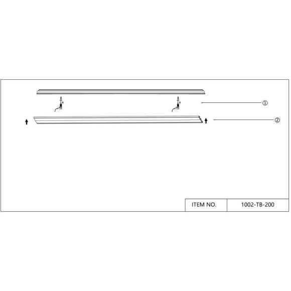 Плоский 2м магнитный шинопровод толщиной 5мм Favourite Unika 1002-TB-200