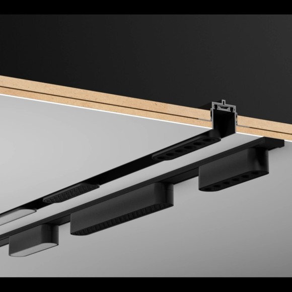 Плоский 1м накладной магнитный шинопровод толщиной 5.5мм Novotech Smal 135193