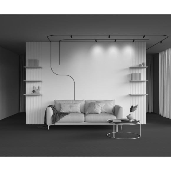 TR187-1-5W2.7K-M-B Ультратонкий трековый магнитный светодиодный светильник Maytoni Levity CRI90+ 2700К 375Лм 36° 5Вт