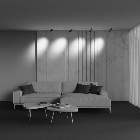 TR211-1-12W2.7K-Z-B Трековый магнитный светодиодный светильник Maytoni Exility CRI90+ 2700К 580Лм 15-50° 12Вт