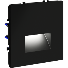 VLS070608 Подсветка светодиодная встраиваемая в подрозетник (без рамки) черного матового цвета VOLTUM S70, 3000 Кельвинов, 1 Ватт, 120 Градусов (черный матовый)