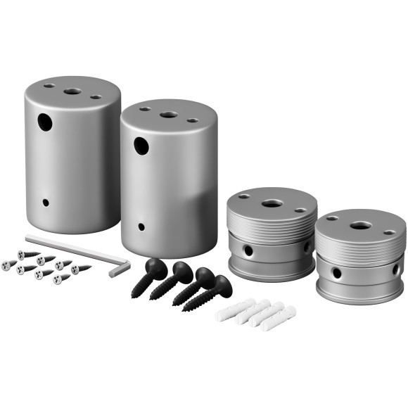 Набор для двухстороннего накладного монтажа Nemo D18 серебро 201153 Набор для двухстороннего накладного монтажа Nemo D18 серебро 201153