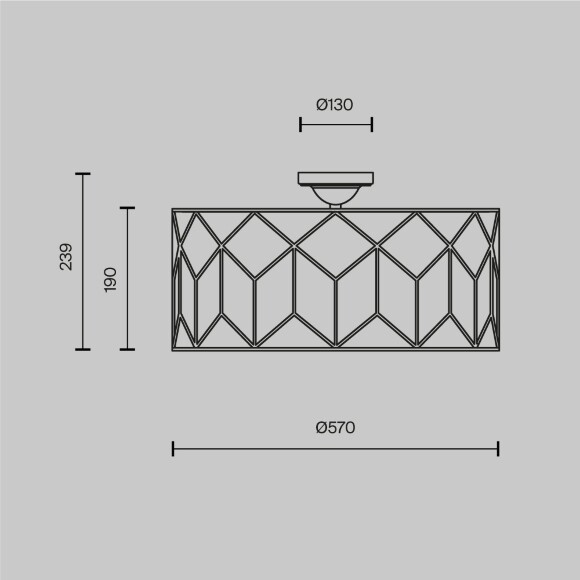 Потолочный светильник (люстра) Maytoni Messina H223-PL-05-G лампы E27 5шт макс 60Вт, металл золото, бежевый абажур из натурального льна, стиль неоклассика, диаметр 57см