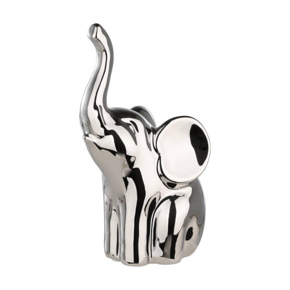 429501 Фигурка Слон BENANGIN, L85, B105, H200, керамика, серебряный 429501 Фигурка Слон BENANGIN, L85, B105, H200, керамика, серебряный