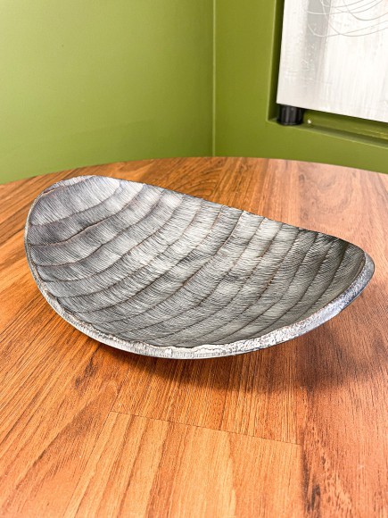 427266 Чаша декоративная FANAMBANA, L260, B185, H65, алюминий, серый