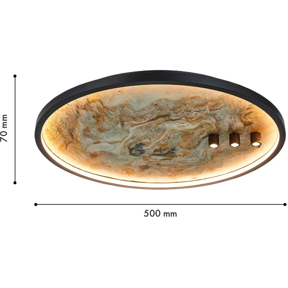 4861-3C Favourite Потолочный плоский светильник в виде скалистого камня LEDx35W + 8,5W, 860LM, 3000K