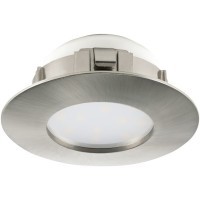95819 Светодиодный встраиваемый светильник PINEDA, 1х4,9W(LED), ?78, IP44, пластик, никель матовый
