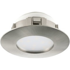95819 Светодиодный встраиваемый светильник PINEDA, 1х4,9W(LED), ?78, IP44, пластик, никель матовый