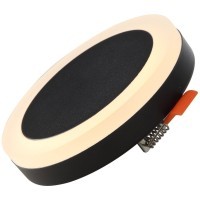 ST104.402.06 Светильник встраиваемый Черный LED 1*6W 3000K 468Lm Ra80 120° IP20 D110xH20 170-240V Встраиваемые светильники