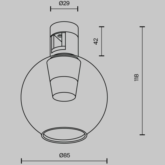 Трековый светильник Maytoni Bubble Flarity 4000K 3Вт 120° TR148-1-3W4K-PT Трековый светильник Maytoni Bubble Flarity 4000K 3Вт 120° TR148-1-3W4K-PT