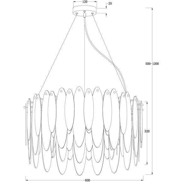 Подвесной светильник Freya FR5217PL-08FG