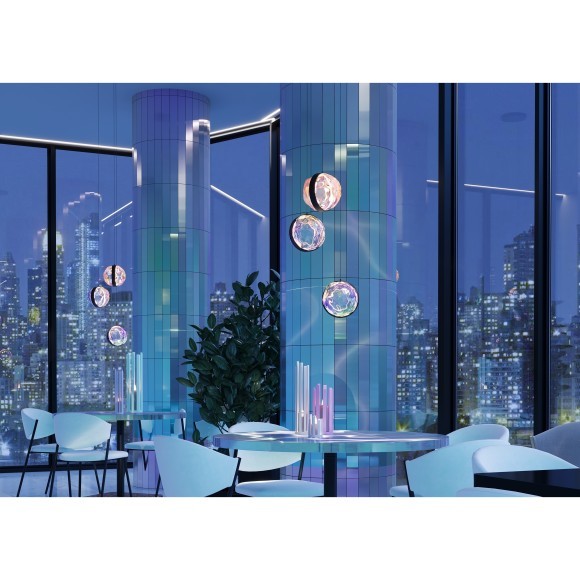 Подвесной светодиодный светильник с переливающимся плафоном LED 6Вт RA80 600лм 3000К Maytoni MOD379PL-L6B3K