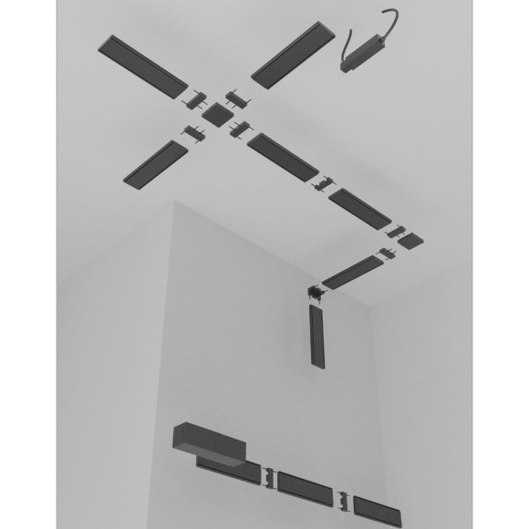 Плоский 3м магнитный шинопровод толщиной 5мм Favourite Unika 1002-TB-300