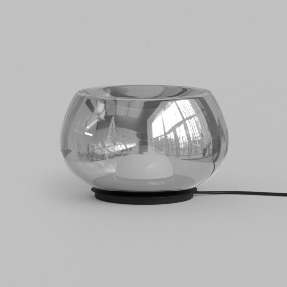 DK6747-BK+SM Настольная лампа с дымчатым серым стеклом Denkirs FLOA 8 Вт 3000К