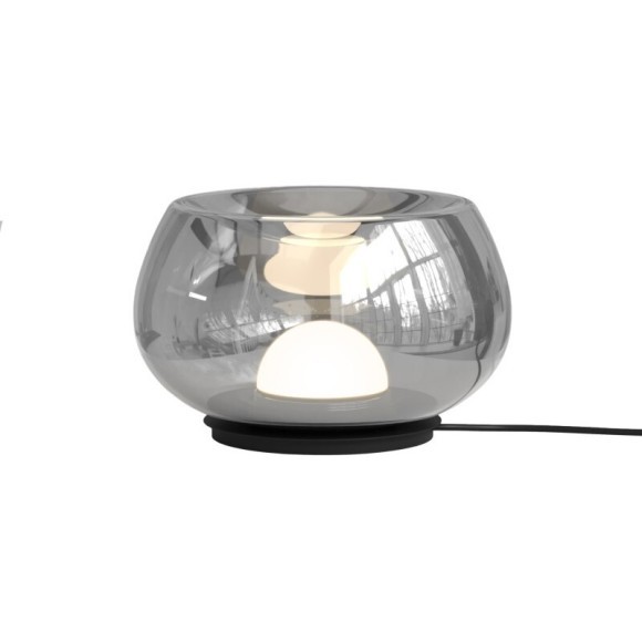 DK6747-BK+SM Настольная лампа с дымчатым серым стеклом Denkirs FLOA 8 Вт 3000К