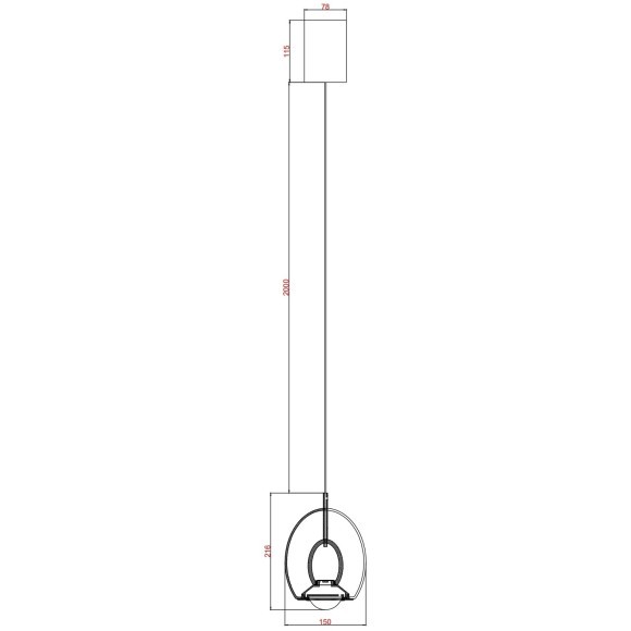 Подвесной светодиодный светильник Stilfort 4031/00/01PL Geolight черный шар