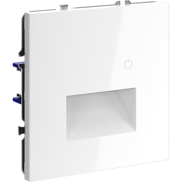 VLS070701 Подсветка светодиодная встраиваемая в подрозетник с датчиком движения и сенсорным выключателем (без рамки) белого глянцевого цвета VOLTUM S70, 3000-4200-6500 Кельвинов, 1 Ватт, 120 Градусов (белый глянцевый)