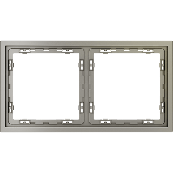 VLS100204 Рамка пластиковая для электрических изделий шелкового цвета VOLTUM серии S70 на 2 поста (шелк)