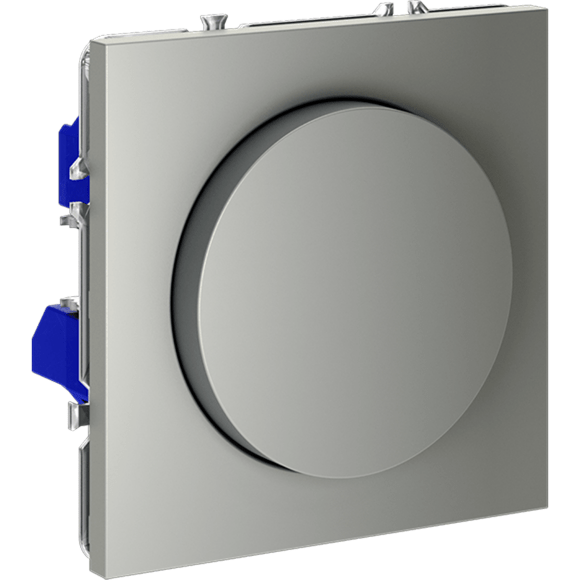 VLS070305 Диммер (светорегулятор) поворотно-нажимной 600 Ватт, стального цвета VOLTUM S70 (сталь)