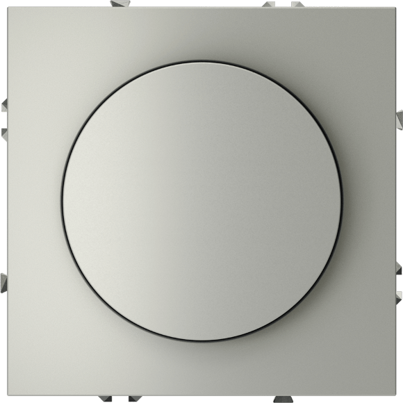 VLS070305 Диммер (светорегулятор) поворотно-нажимной 600 Ватт, стального цвета VOLTUM S70 (сталь)