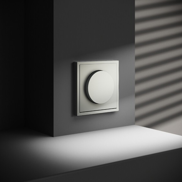 VLS070305 Диммер (светорегулятор) поворотно-нажимной 600 Ватт, стального цвета VOLTUM S70 (сталь)