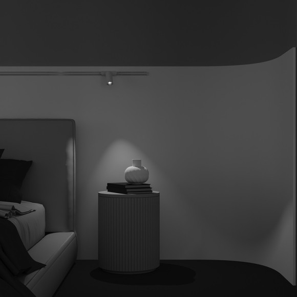 TR103-1-12W4K-M-W Трековый магнитный светодиодный светильник Maytoni Radity 48V CRI90+ 4000К 1100Лм 36° 12Вт