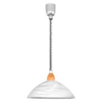 87009 EGLO LORD 2 Подвесной потолочный светильник люстра с 1 лампой E27, 60Вт, модерн, белый стекло, никелевый металл