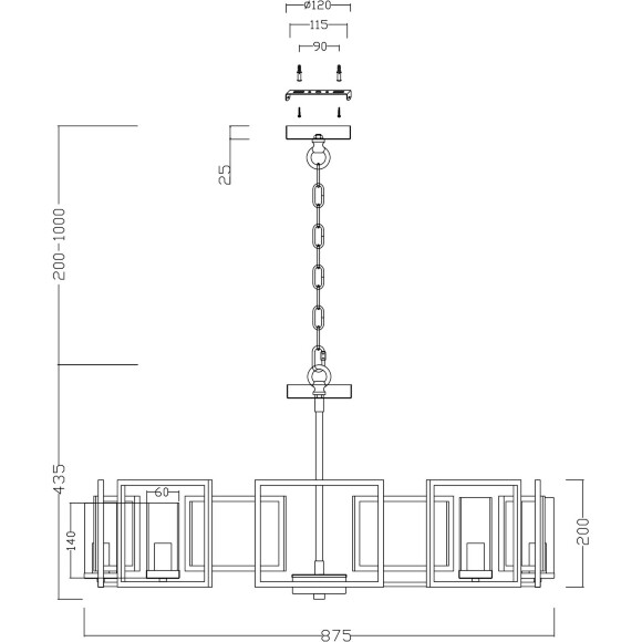 Подвесной светильник Maytoni H009PL-08G