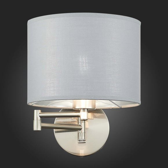 SLE300511-01 Светильник настенный Никель/Серый, Серебристый E27 1*40W BRESCIA SLE300511-01 Светильник настенный Никель/Серый, Серебристый E27 1*40W BRESCIA