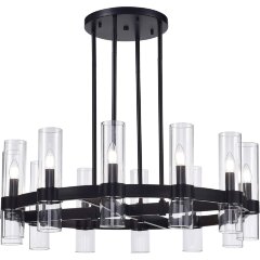 SL1237.403.12 Люстра подвесная ST-Luce Черный/Прозрачный E14 12*15W ISLA