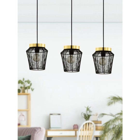 99807 Подвесной потолочный светильник (люстра) ESCANDIDOS, 3Х40W, E27, L920, B220, H1100, сталь, лат