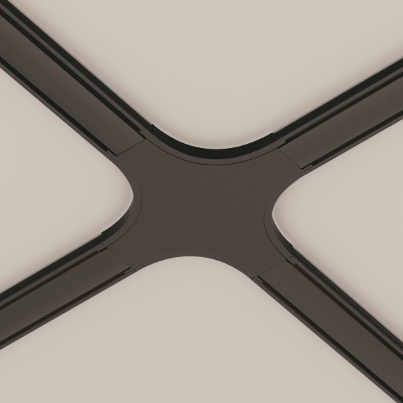 Коннектор Х-образный для накладного плоского шинопровода Maytoni Radity TRA084CX-11B