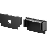 Комплект заглушек (для профиля 61×14) 2 шт., ALM-6114-B-EC 642013