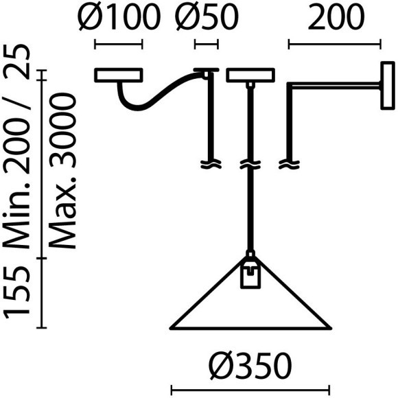 Подвесной светильник Maytoni MOD167PL-01B