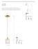 Подвесной светильник с 1 плафоном Lumion 3799/1 JESS под лампу 1xE14 1*40W