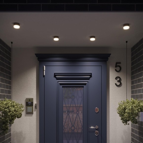 Светильник уличный потолочный с переключателем цветовой температуры и влагозащитой Novotech IP65 LED 12W 100-240V 2700К\3200К\4000К ESTIMA 359715