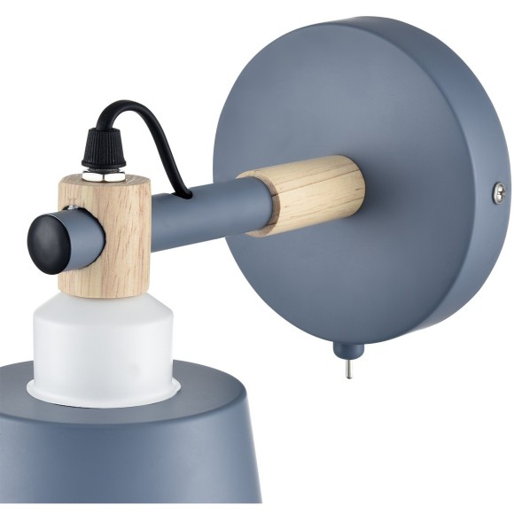 8098/1W MODERNI LN25 синий/синий металл, дерево/металл Бра Е27 1*60W 220V ROSALINA