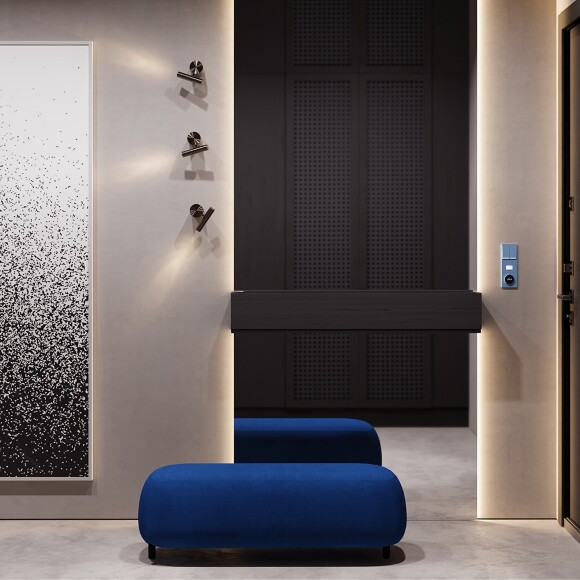 VLS000415 Клавиши синего джинсового цвета для выключателя и переключателя двухклавишного с подсветкой VOLTUM S70 (деним)