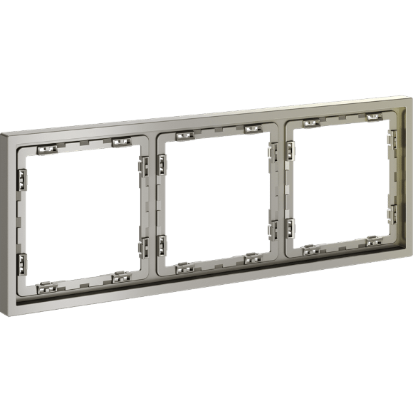 VLS100304 Рамка пластиковая для электрических изделий шелкового цвета VOLTUM серии S70 на 3 поста (шелк)