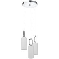 390128 Подвес MAJANA, 3x40W(E27), сталь, хром/опаловое стекло, белый