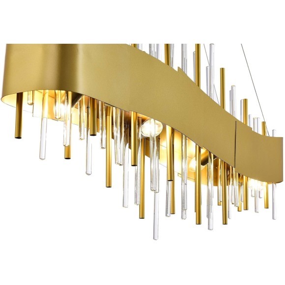 SL1633.213.08 Люстра подвесная ST-Luce Матовое золото/Матовое золото,Прозрачный E14 8*40W OLVERA SL1633.213.08 Люстра подвесная ST-Luce Матовое золото/Матовое золото,Прозрачный E14 8*40W OLVERA