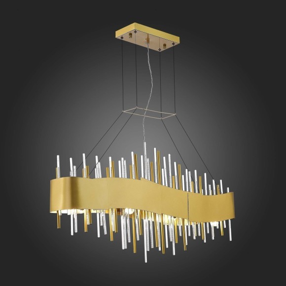 SL1633.213.08 Люстра подвесная ST-Luce Матовое золото/Матовое золото,Прозрачный E14 8*40W OLVERA SL1633.213.08 Люстра подвесная ST-Luce Матовое золото/Матовое золото,Прозрачный E14 8*40W OLVERA