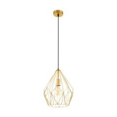 49933 Подвес CARLTON 1, 1x60W (E27), ?310, H1100, сталь, золотой