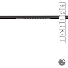 Магнитный трековый светильник LED 3000K 850Lm Arte Lamp OPTIMA 0.1-10V A7496PL-1BK