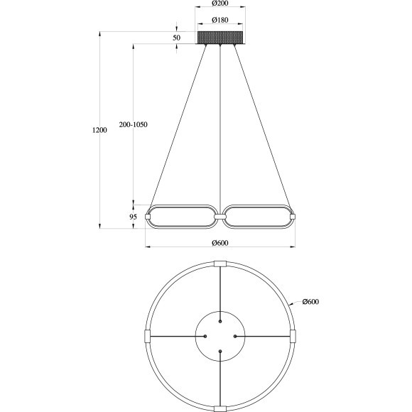 Подвесной светильник Chain MOD017PL-L50N Подвесной светильник Chain MOD017PL-L50N
