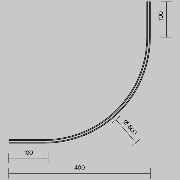 Комплектующие для систем освещения с токоведущими элементами Technical TRA184-R600-11B-1