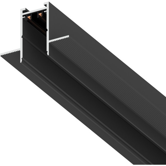 Черный магнитный шинопровод 3 метра, в ГКЛ 12.5 мм Teta Pro Lightstar 505237